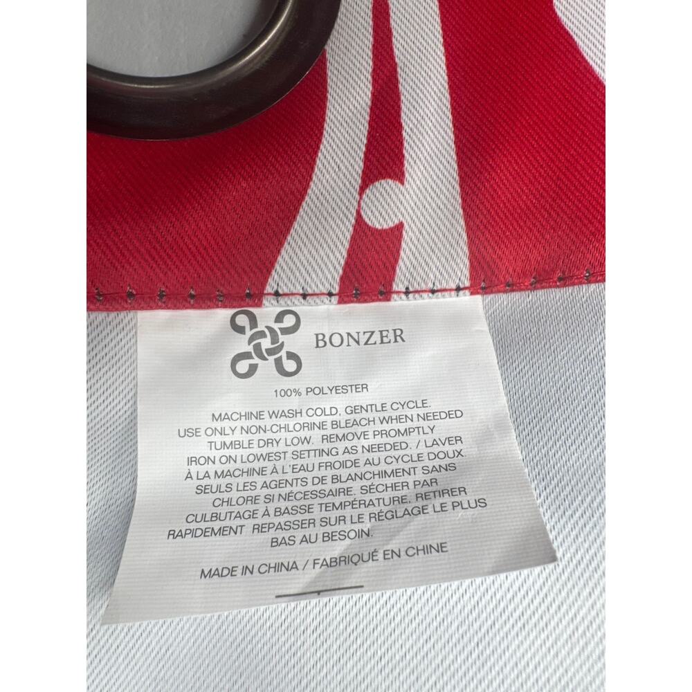 Bonzer Oeko-Tex standard 100 Christmas deer red curtains size 52in X 63in - Picture 3 of 4
